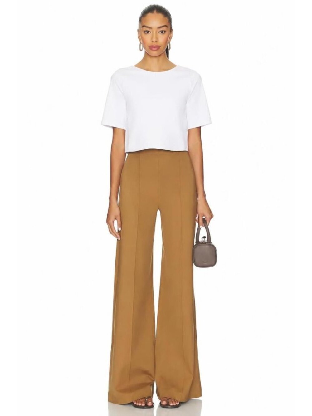 NWT Ripley Rader camel wide leg ponte pants